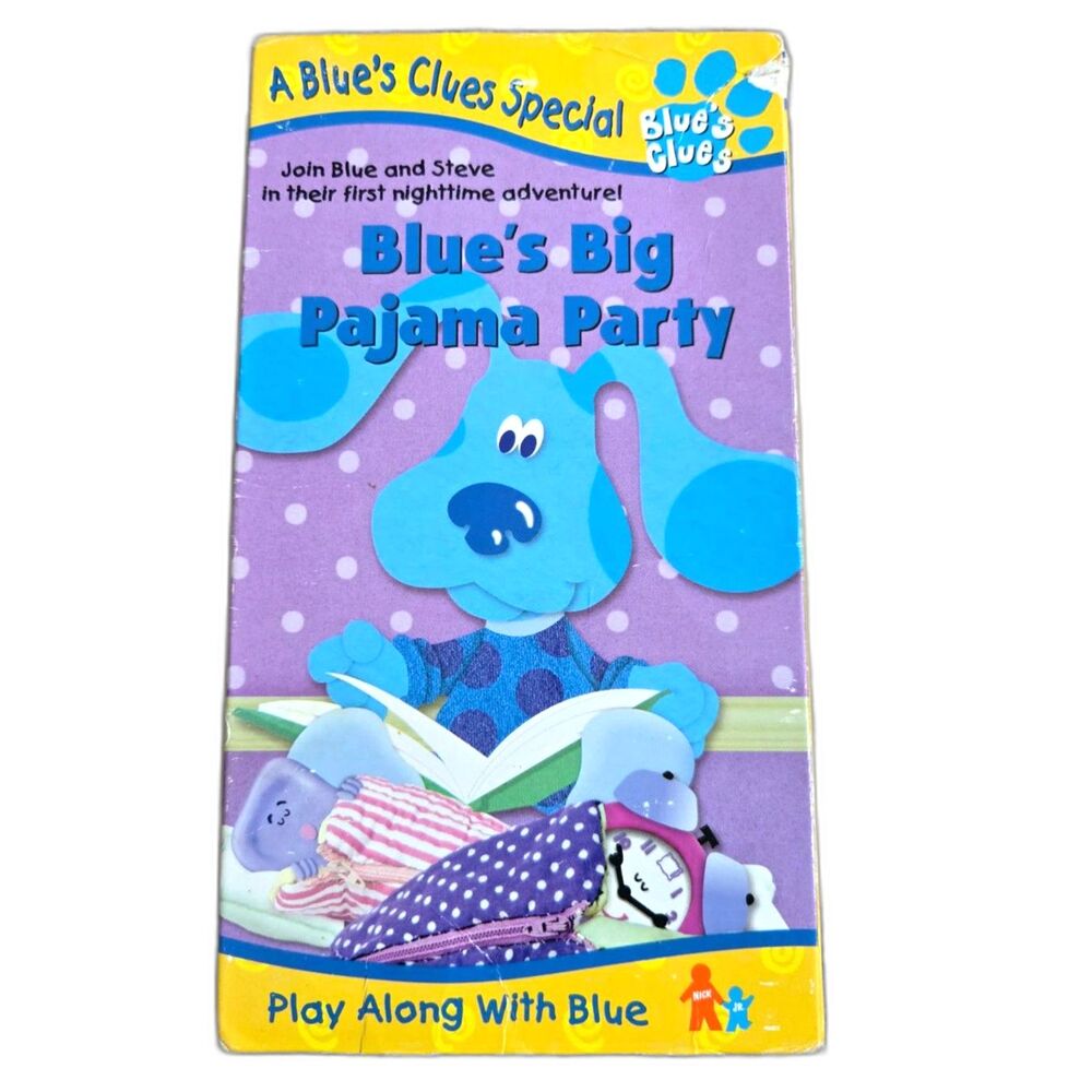Blue's Big Pajama Party VHS Nickelodeon Children's Television Classic